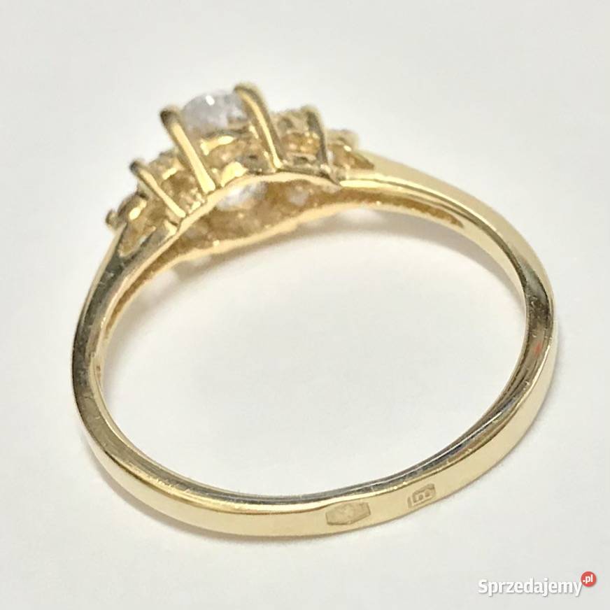 Złoty PIERŚCIONEK 585 14K KRÓLEWNY kamienie 11 Warszawa sprzedam