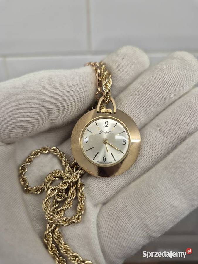 Damski zegarek wisiorek Glashuttenaszyjnik