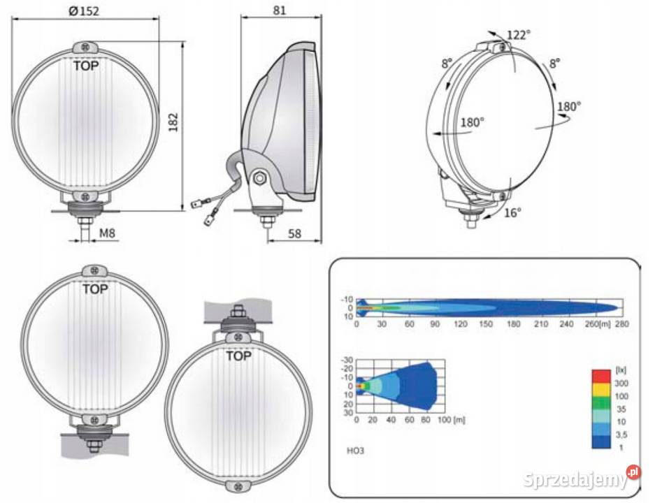 HALOGEN DALEKOSIĘŻNY Lampa 1224V Wesem HO317677 dostawcze lubelskie Ostrów Lubelski sprzedam