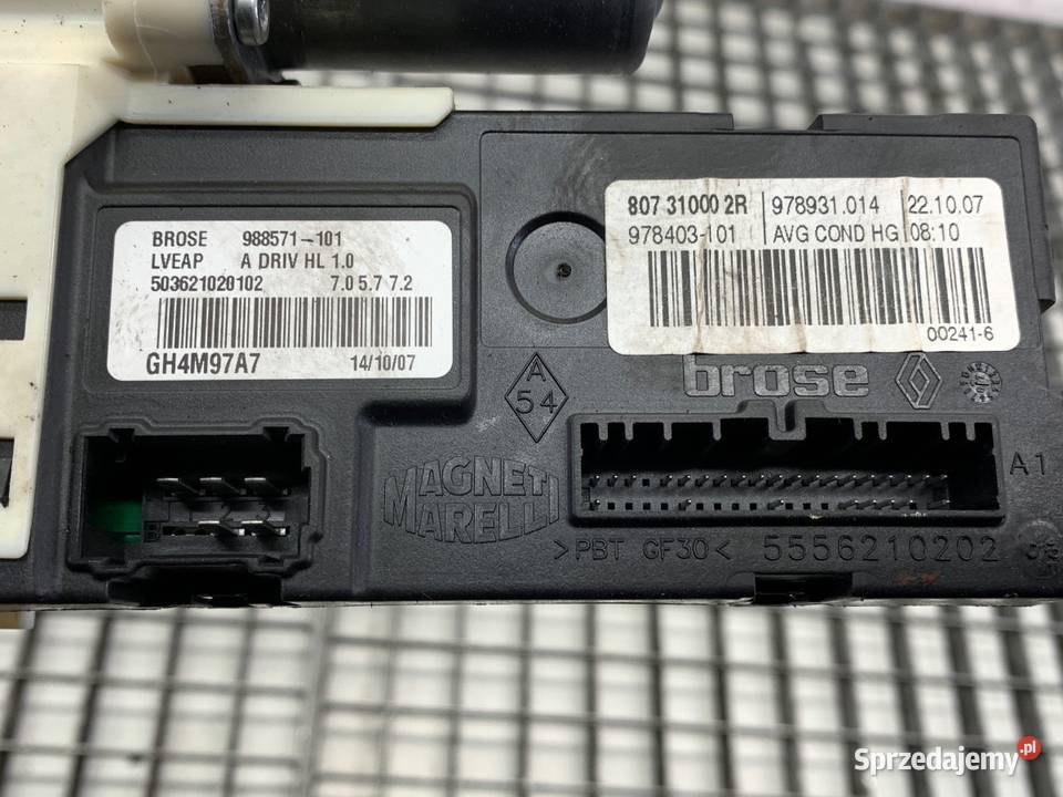 PODNOŚNIK SZYBY LEWY PRZÓD RENAULT LAGUNA III