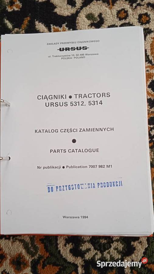 Katalog części zamiennych ciągnik rolniczy Ursus lubelskie
