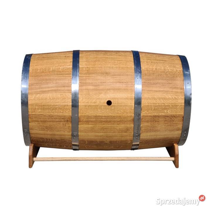 Beczka dębowa 225l z dębu Quercus robur stojak Skawina