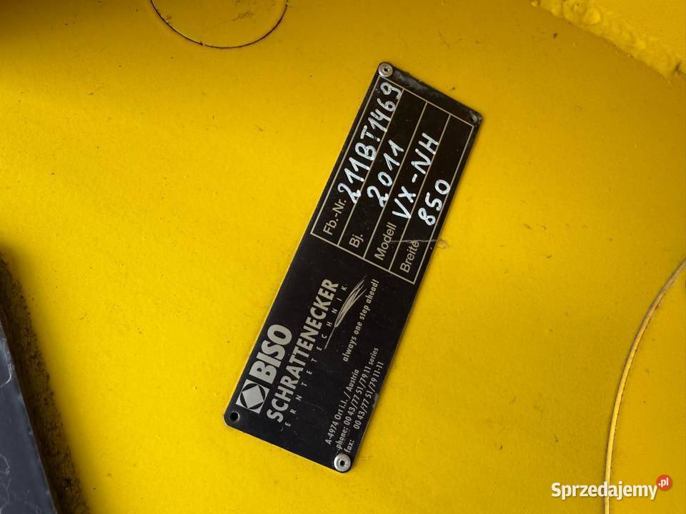 Heder zbożowy Biso 850 Vario PR 2011 do kombajnu Nowa Ruda