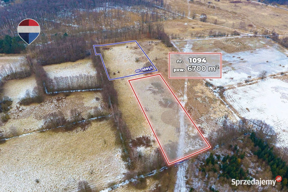 Na sprzedaż działka rolna o pow 6700 m