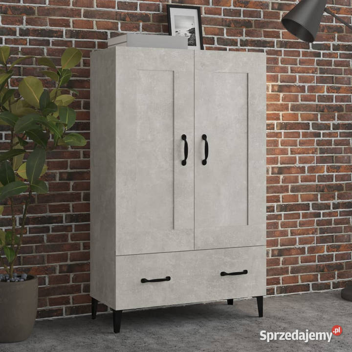 Wysoka szafka szarość betonu 70x31x115 WM812577 Warszawa sprzedam
