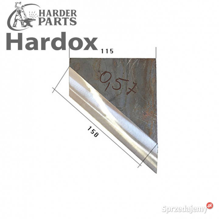 Nóż półtrójkątny HARDOX 7 części do wycinaka kiszonki Kąty