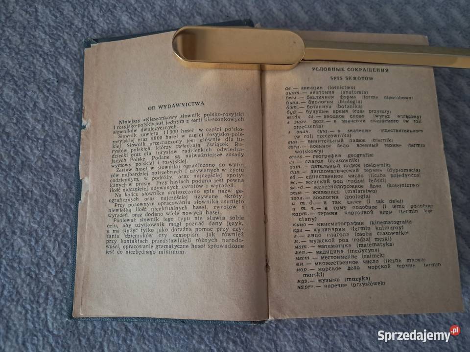 Książka słownik rosyjskopolski do sprzedania