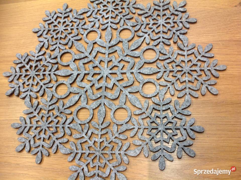 Podkładki Filcowe na Stół 3 Szare Nowa Sól