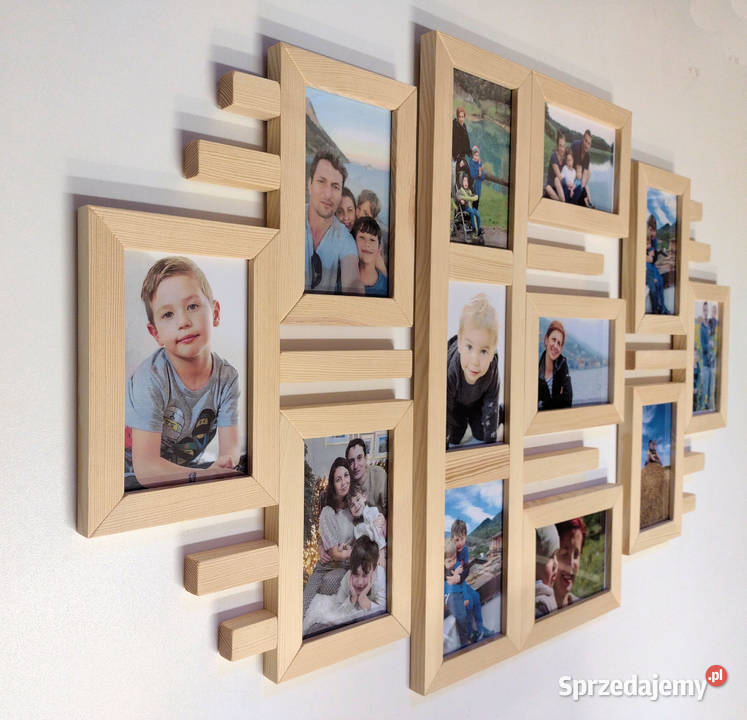 Drewniana Multirama Ramka na 13 zdjęć 10x15 Dom i Ogród sprzedam