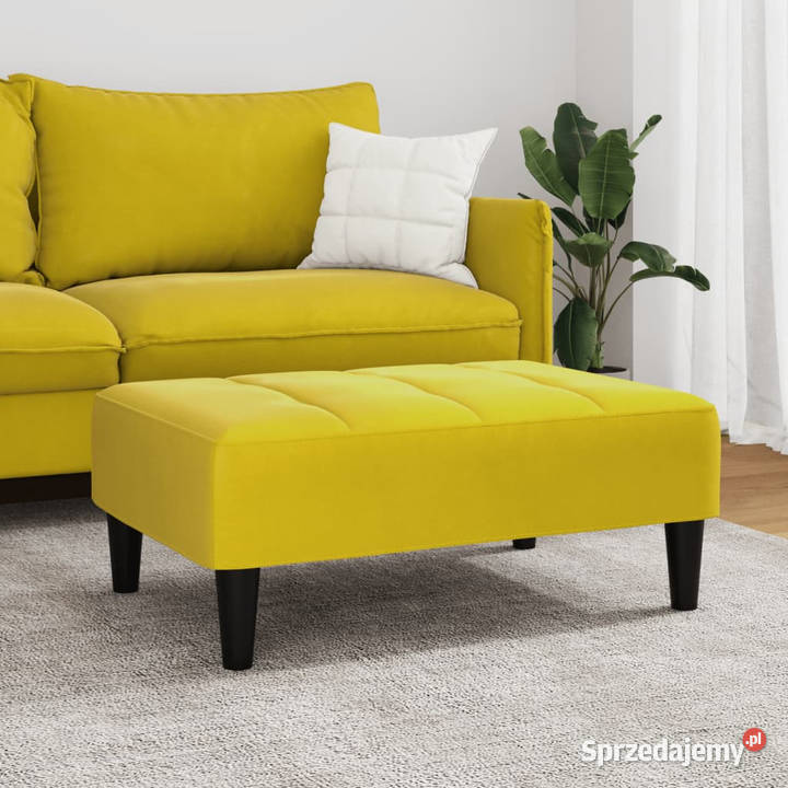 Podnóżek żółty 77x55x31 aksamit WM4007370