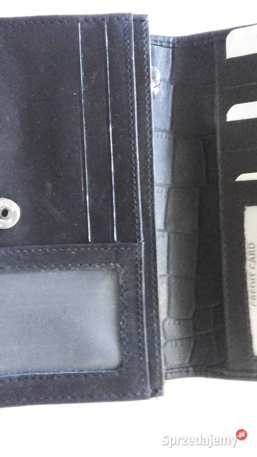 CZARNY PORTFEL SKÓRZANY sprzedam
