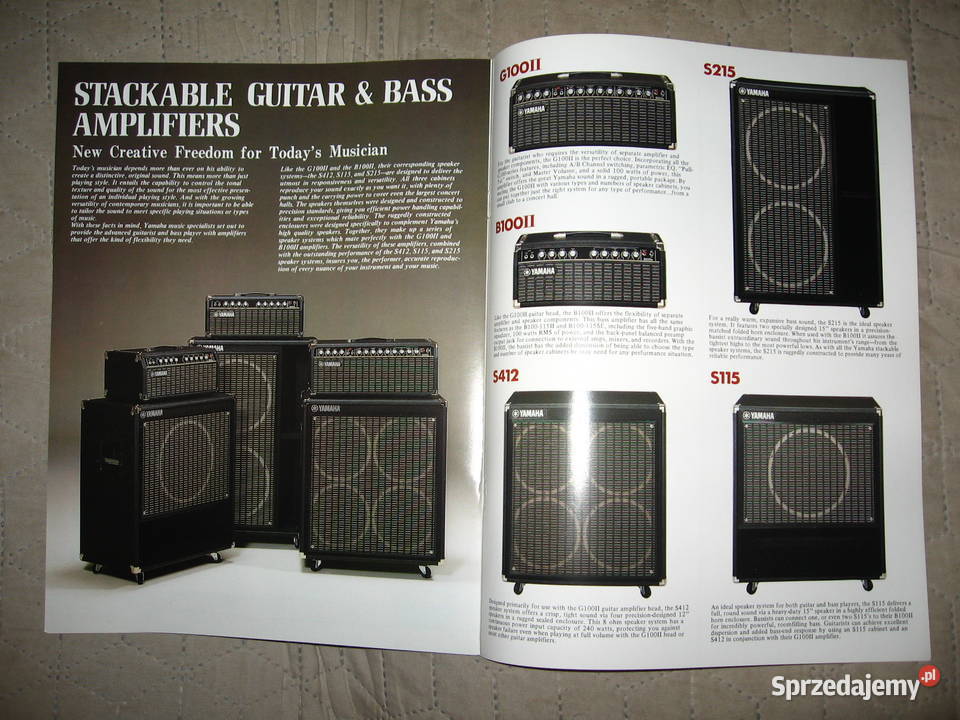 Yamaha Guitar Amplifiers catalog katalog pomorskie Kępice sprzedam