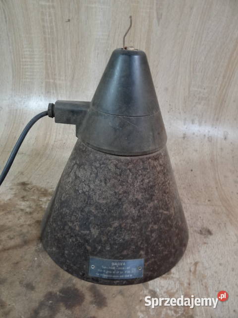 wisząca lampa Industrial loft fabryczna org DDR Żary
