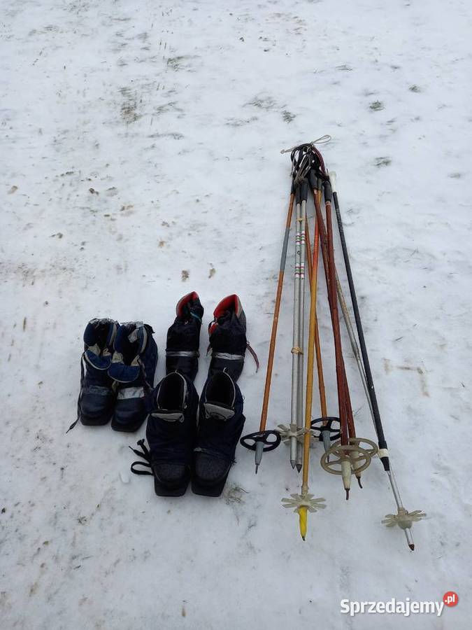Narty biegowe buty kijki Łomża sprzedam