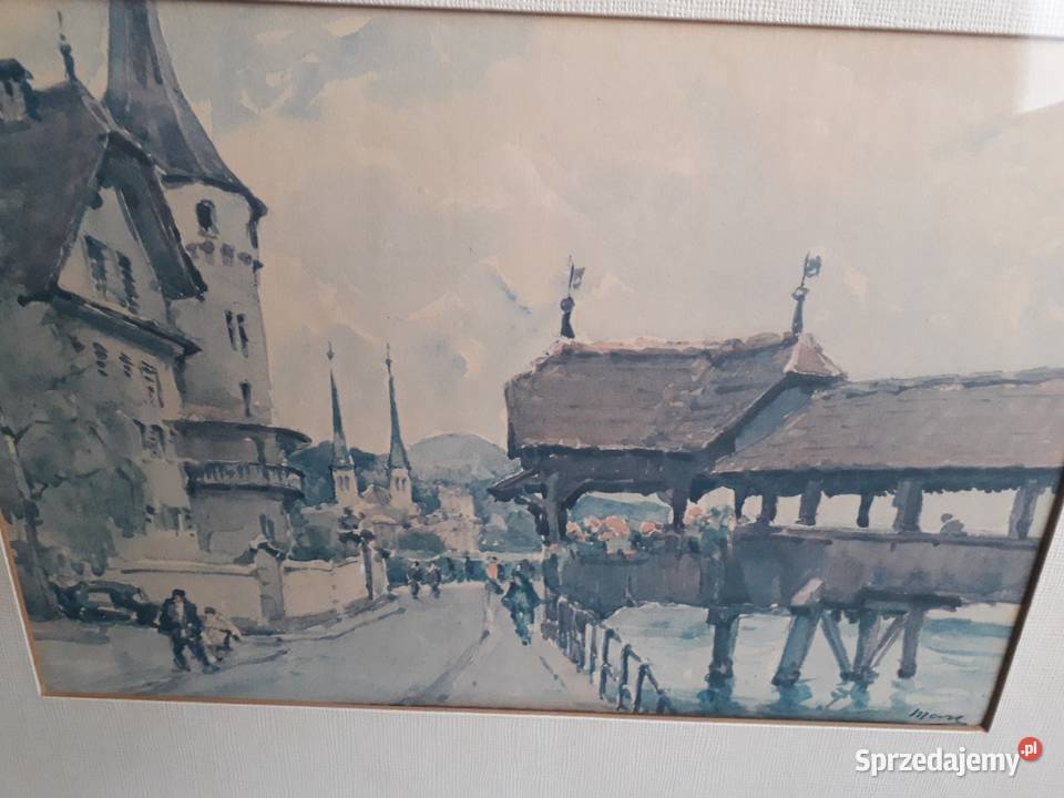 Pejzaż akwarela Malarstwo Malarstwo wielkopolskie Koło