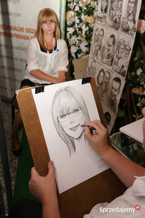 Atrakcja na Wigilię firmową 2019 Karykaturzysta Kraków sprzedam