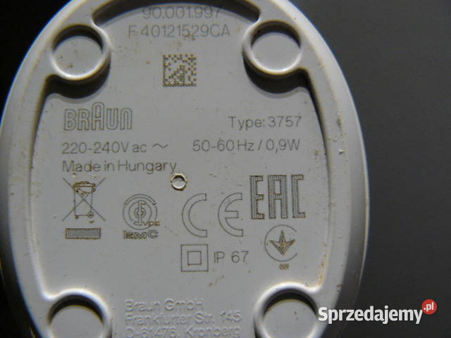 Braun ladowarka elektrycznej szczoteczki do Rzeszów