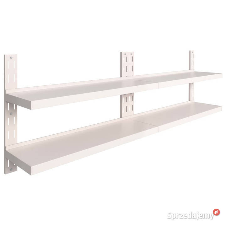 Wiszące półki ścienne 2 poziomy 2 stal 240x30