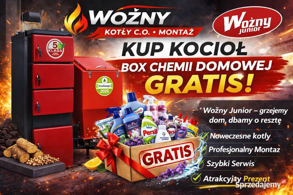 Kocioł c.o. na ekogroszek kotły z podajnikiem piece 5 klasy 20 kW +GRATIS Chełm