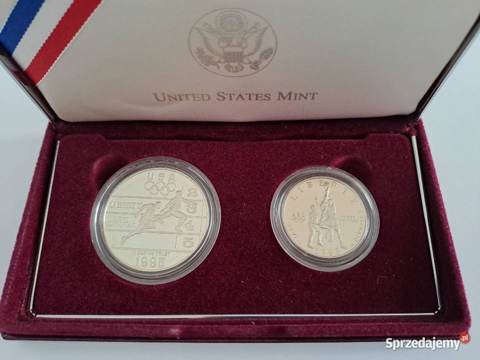 monety USA zestaw 1 i 12 dolara Olimpiada mazowieckie Warszawa