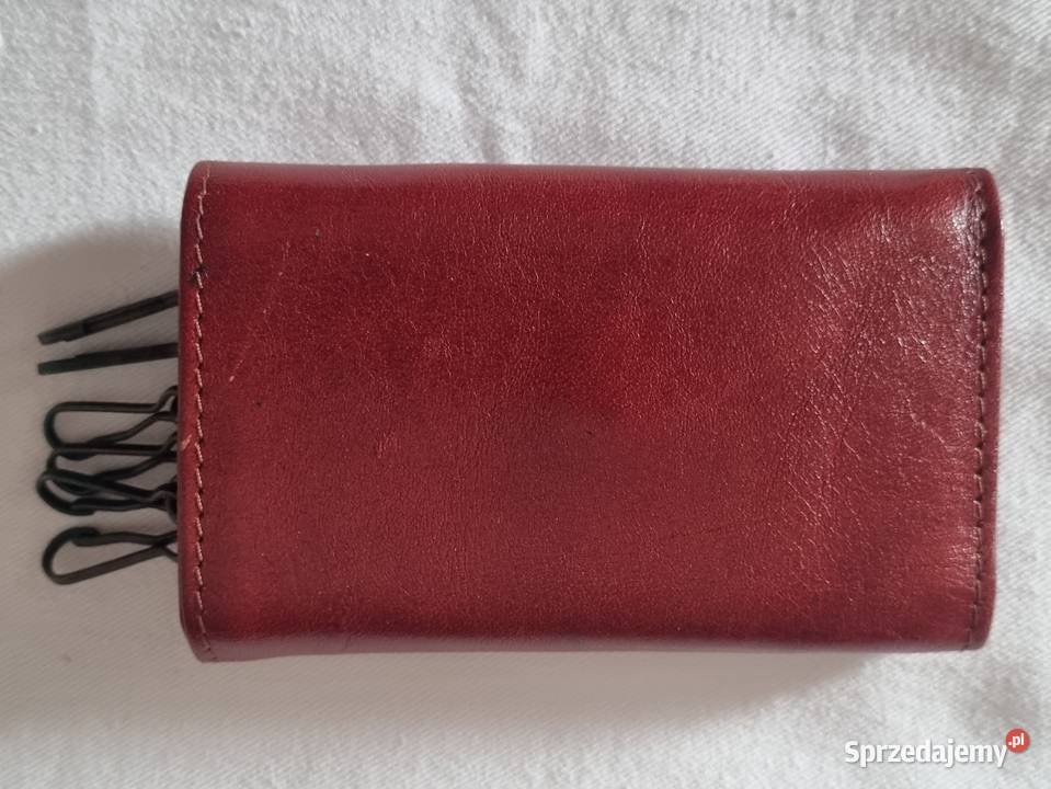 Etui na 6 kluczy maleńki portfelik wiśniowy Warszawa