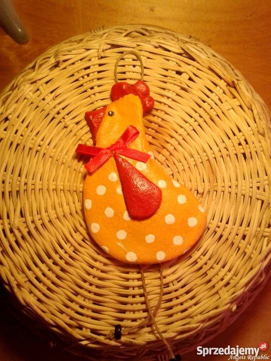 Kolorowe kurki na Wielkanoc rękodzieło wielokolorowy Katowice