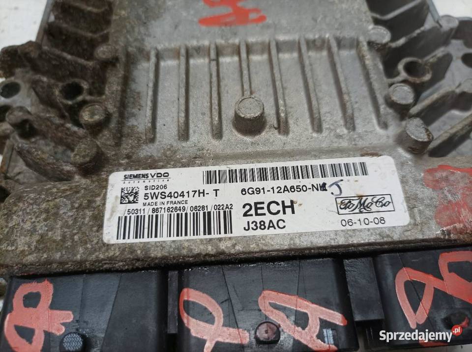 STEROWNIK SILNIKA 6G9112A650NK 20D 130 Ford Rok produkcji 2006 sprzedam