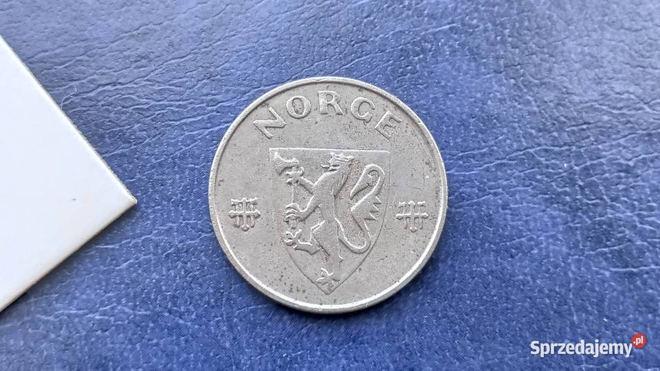 Stare monety 5 ore 1941 żelazo Norwegia Lesko