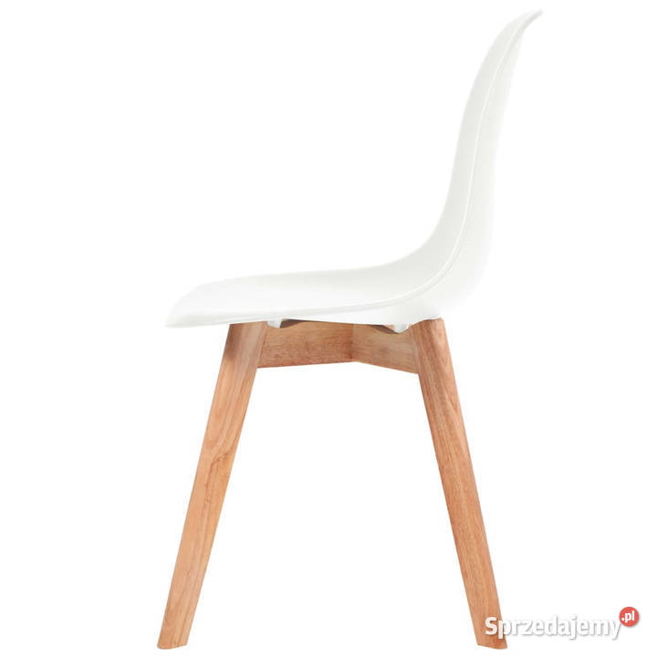 Krzesła stołowe 6 białe plastikowe WM244773 mazowieckie Warszawa