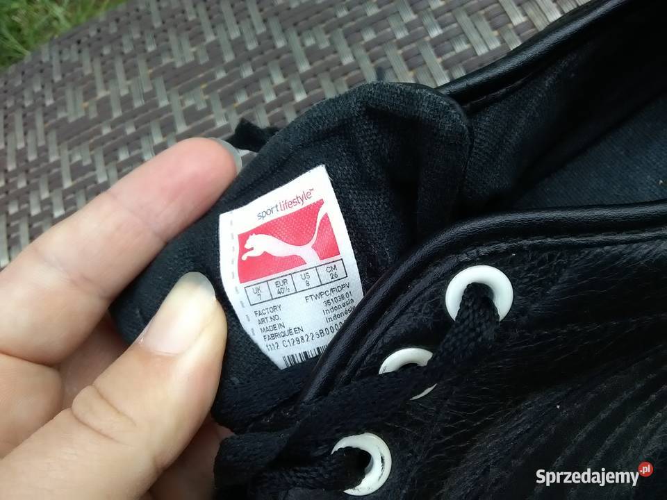 Męskie skórzane Buty 405 PUMA czarne 265 podkarpackie Dębica