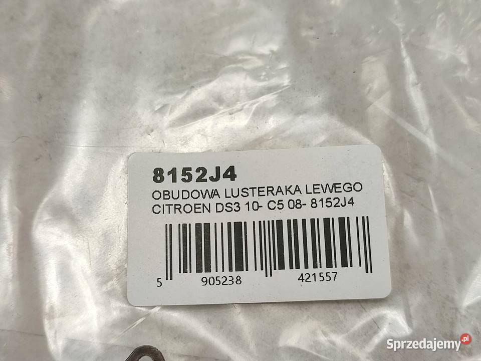 OBUDOWA LUSTERKA LEWEGO CITROEN DS3 20092015 osobowe sprzedam