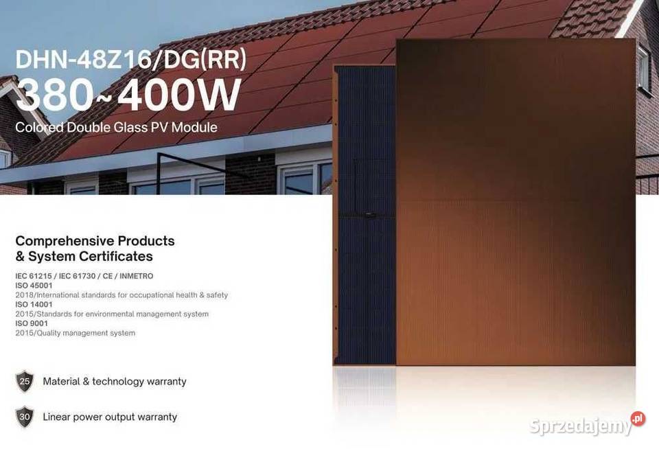 Paleta 36x Panel PV DAH Solar 400W Bifacial w