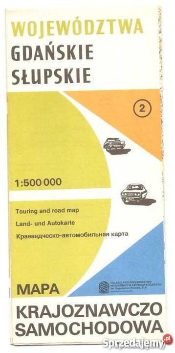 Mapa Krajoznawczo Samochodowa Gdański Słupskie