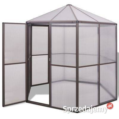 vidaXL Szklarnia aluminium 240 x 211 x 232 Szklarnie Tunele i szklarnie Warszawa