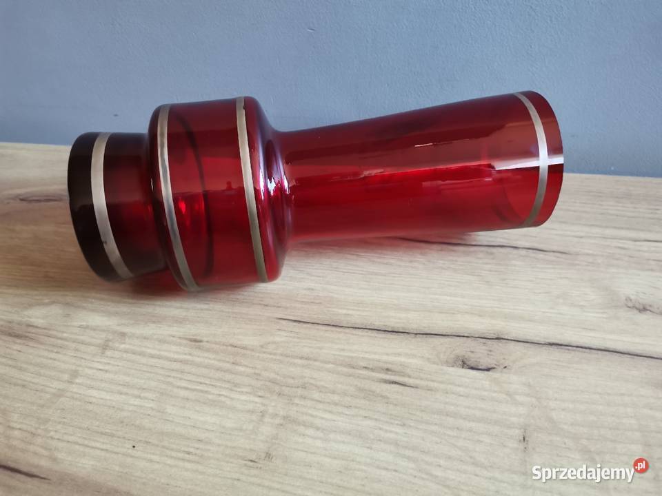 Stary czerwony wazon okolicznościowy PRL Antyki, Sztuka, Kolekcje Katowice