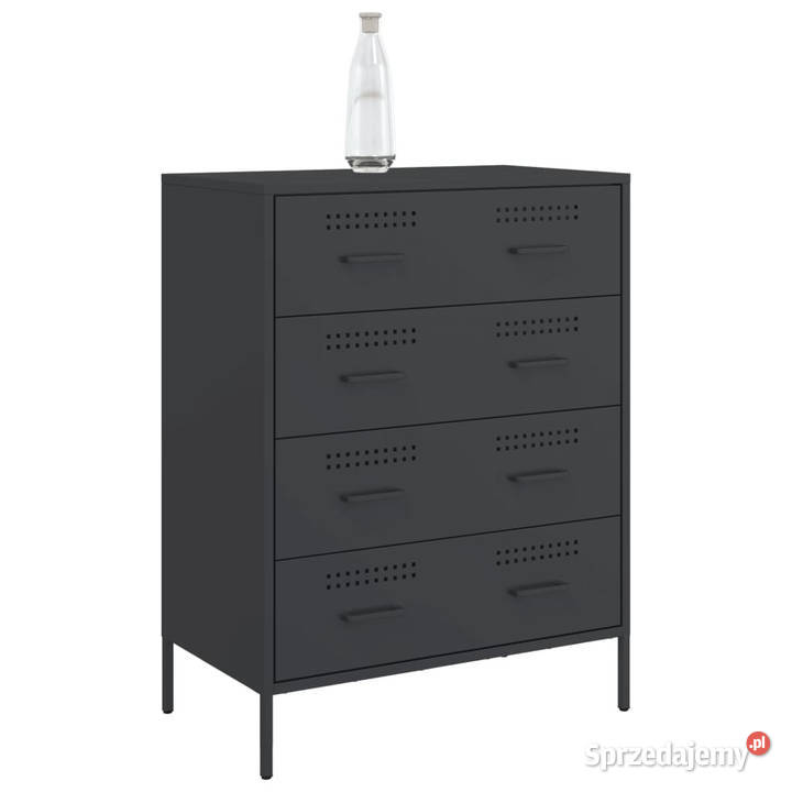 Komoda czarna 68x39x89 stalowa WM842982 Warszawa sprzedam