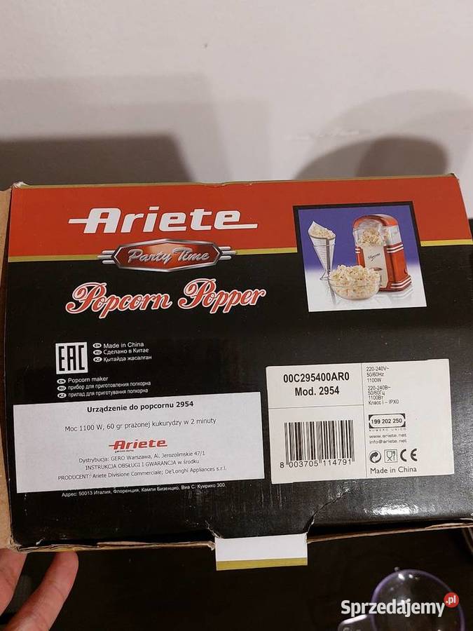 Urządzenie do popcornu Ariete AGD drobne sprzedam