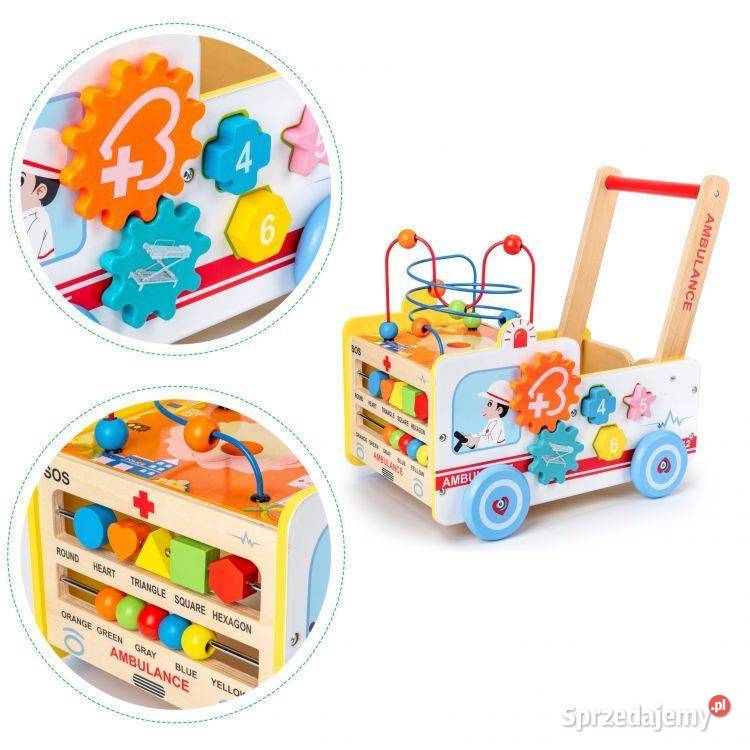 Drewniany pchacz edukacyjny 2w1 kostka klocki Bielsk Podlaski sprzedam