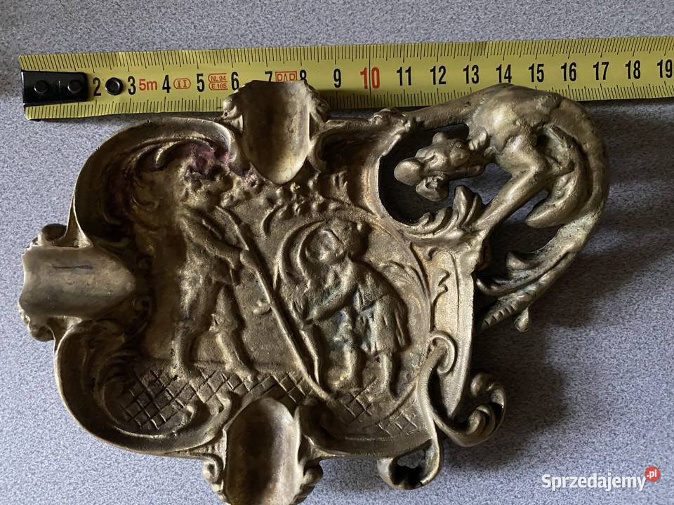 Popielniczka szklana w skórze mosiądz ceramiczna