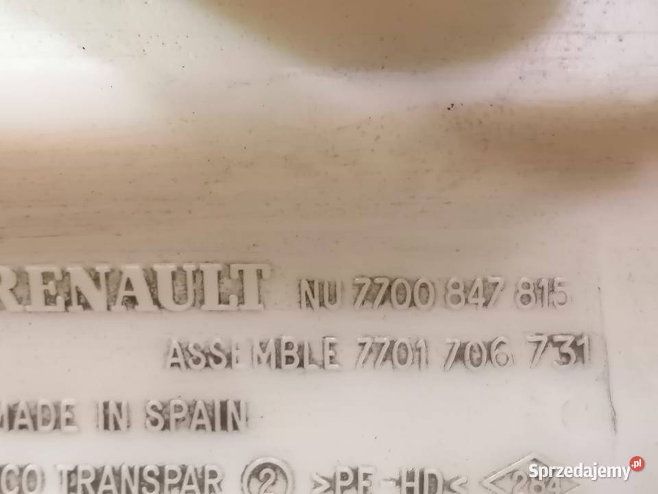 zbiorniczek spryskiwacza 7700847815 Renault Clio osobowe łódzkie Piotrków Trybunalski sprzedam