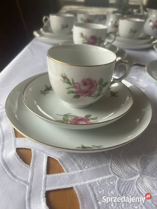 Furterberg serwis do kawy porcelana Róża Nowy Tomyśl