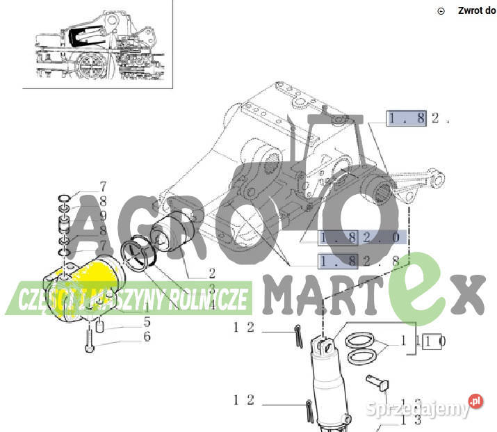 5146363 5146364 SIŁOWNIK HYDR CNH Wichrów