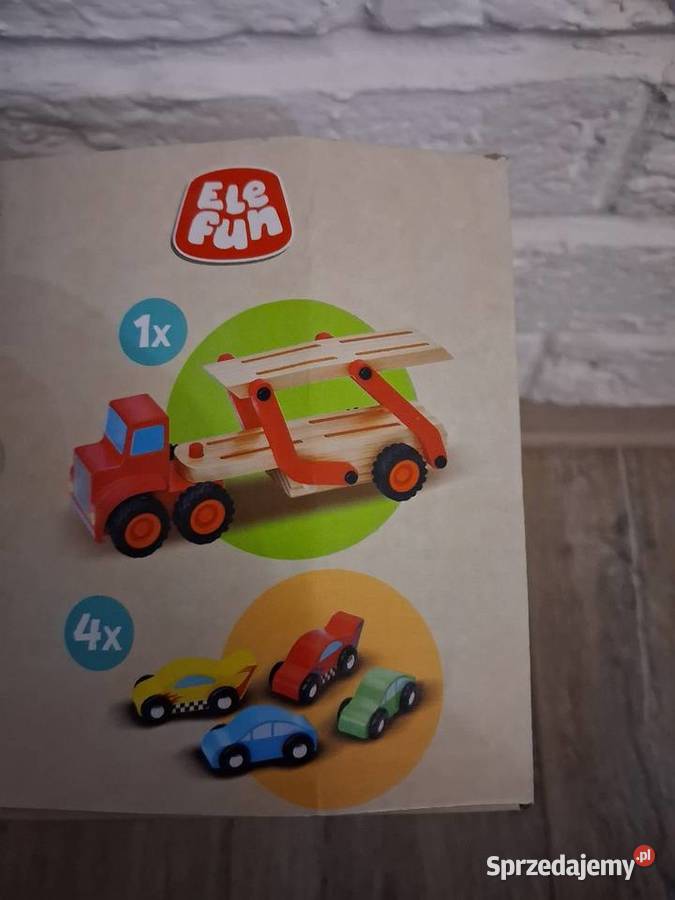 Klocki drewniane Auto laweta sprzedam