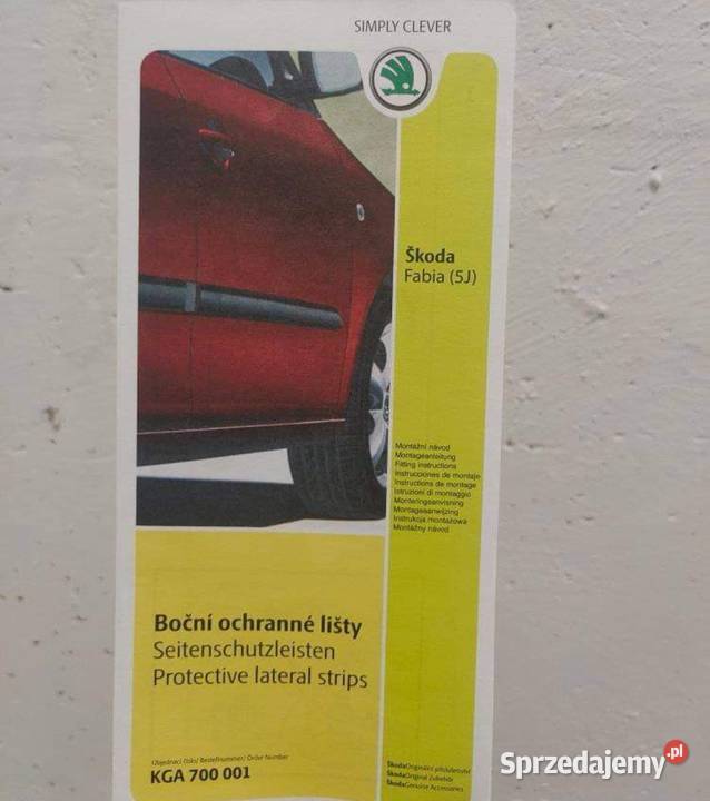 Nowe oryginalne listwy ochronne Skoda Fabia 2 i mazowieckie Warszawa sprzedam