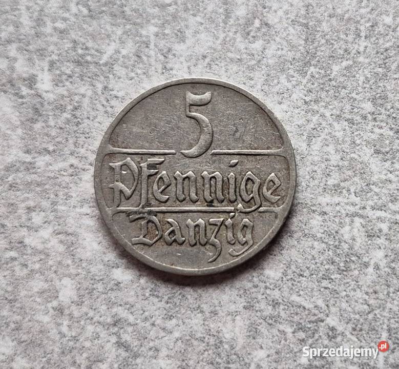 435 WOLNE MIASTO GDAŃSK 5 Pfennig 1923 r Wola Kruszyńska