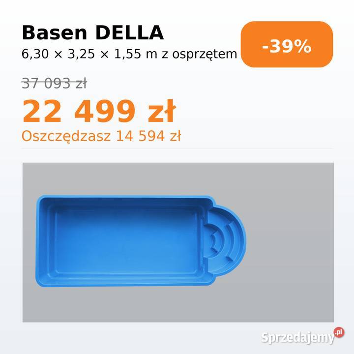 PROMOCJA Basen ogrodowy poliestrowy ZESTAW mazowieckie Warszawa sprzedam