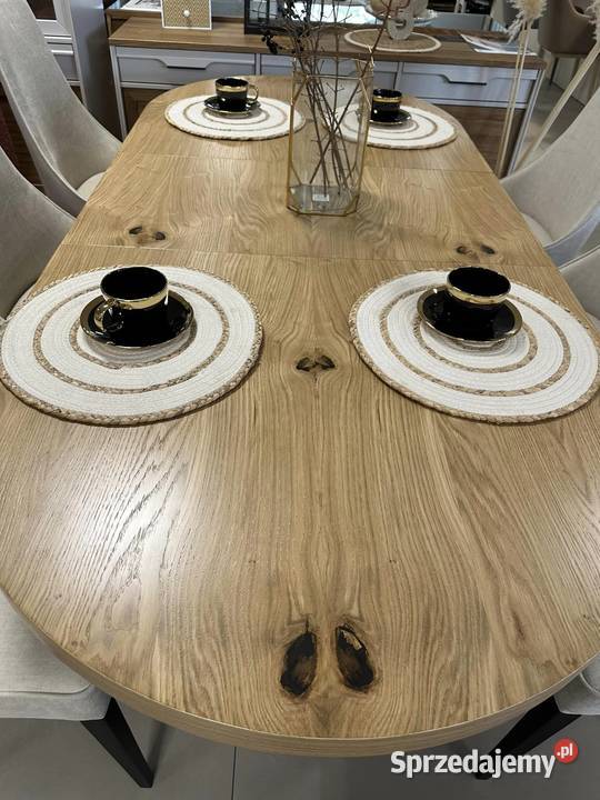 Nowy Stół Dębowy FLAVIO Owal Rozkładany Kluczbork