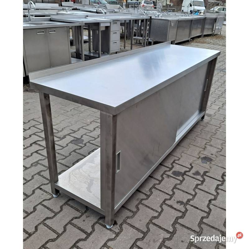 STÓŁ GASTRO Z SZAFKĄ DRZWI SUWANE 2006085 M486 Nowe Skalmierzyce