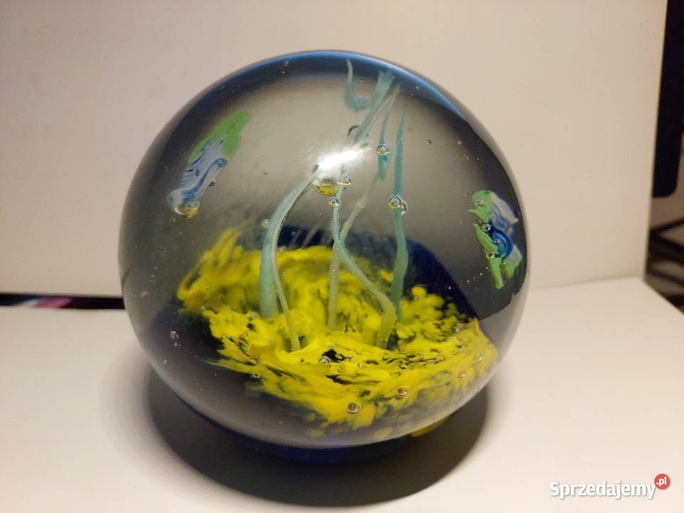 kula szklana z rybami PRL dolnośląskie Wrocław