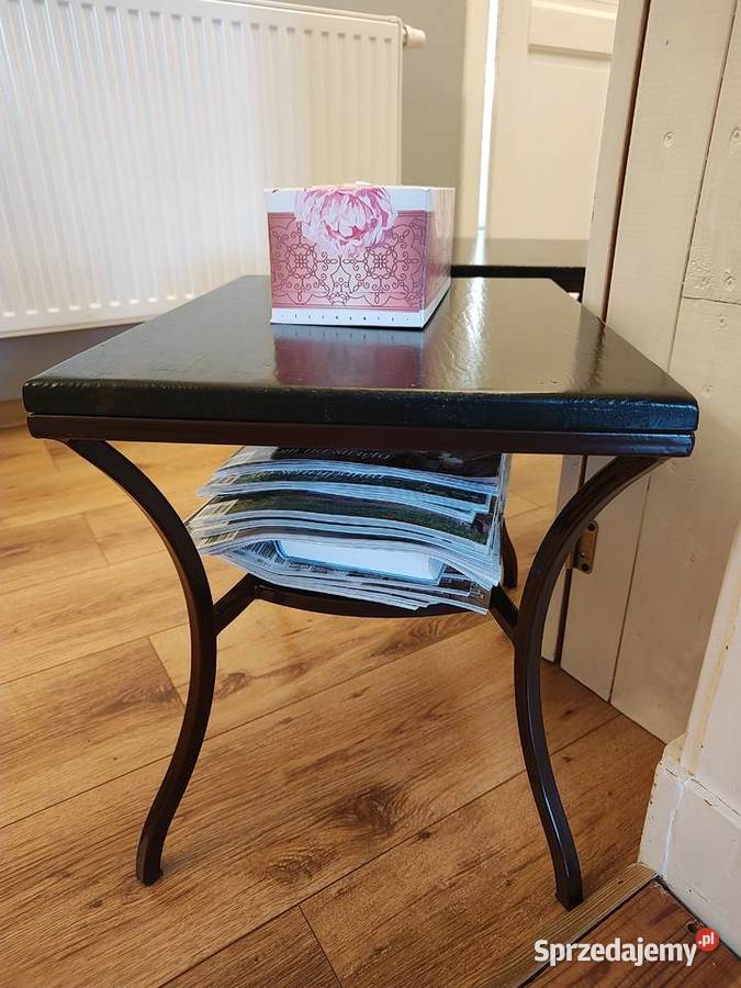 Stoliki nocne drewno plus metal Legnica sprzedam